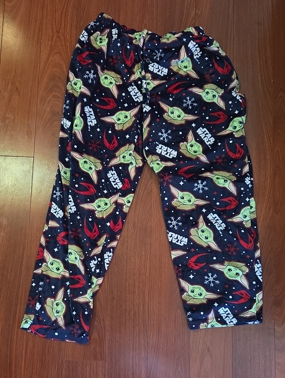 Star Wars Grogu Navy Blue & Green Fleece Pajama Pants
